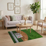 Baseball Pitcher's Mound Turf Area Rug