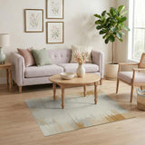 Geometric Modern Beige Geometric Stripe Area Rug