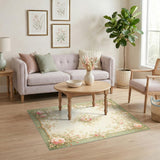 Pink Rose Floral Vintage Floral Vintage Area Rug