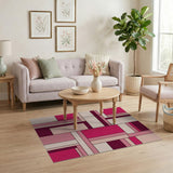 Bold Red Geometric Modern No. 2 Area Rug
