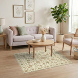 Beige Floral Vintage No. 2 Area Rug