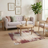 Beige Abstract Distressed Area Rug