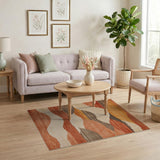Abstract Wavy Horizon Area Rug