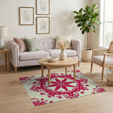 Traditional Persian Red Red Ornate Persian Medallion Area Rug