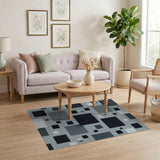 Modern Geometric Monochrome Area Rug