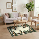 Leaping Trout Forest Area Rug