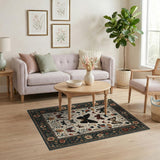 Butterfly Floral Meadow Area Rug