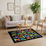 Rainbow Alphabet Splash Kids Area Rug