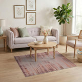 Blush Pink Distressed Abstract Area Rug