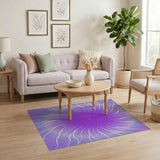 Purple Radiant Swirl Abstract Area Rug