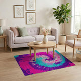 Vibrant Tie-Dye Swirl Area Rug