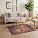 Beige Red Persian Area Rug