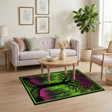 Neon Pink Blossom Tree Area Rug