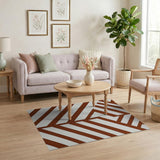 Orange Bold Geometric Orange Area Rug