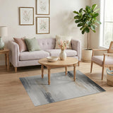 Sweeping Grey Abstract Area Rug