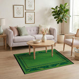Geometric Modern Vibrant Green Crocodile Scale Area Rug