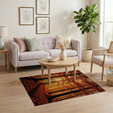 Sunlit Autumn Forest Area Rug