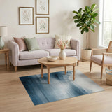 Misty Blue Mountains Watercolor Area Rug