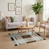 Beige Black Buffalo Plaid Area Rug