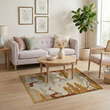 Savanna Deer and Birds Area Rug