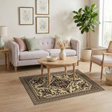 Ornate Beige Persian Floral Area Rug