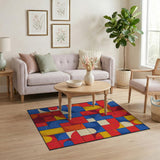Vibrant Geometric Multi-Color No. 12 Area Rug