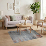 Grey Rust Abstract Distressed Area Rug