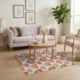 Rainbow Paw Heart Kids Washable Rug