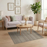 Brown Tan Plaid Woven Geometric Modern Area Rug