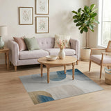 Abstract Area Blue and Teal Fluid Blue Teal Abstract Area Rug