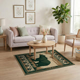 Southwestern Green Bear Wilderness Area Rug
