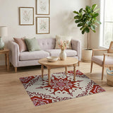 Traditional Persian Ornate Red Mandala Persian Area Rug