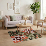 Rustic Hearts Patchwork Area Rug