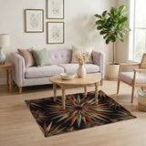 Bold Sunburst Geometric Area Rug
