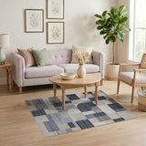 Geometric Modern Grey Modern Geometric Grey Abstract Area Rug