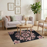 Pink Cherry Blossom Mandala Area Rug