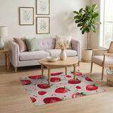 Strawberry Fruit Pattern Area Rug