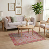 Pink Floral Blush Pink Persian Floral Area Rug