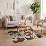 Adorable Bear Leaf Kids Area Rug