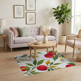 Multi-color and Patterns Red Apple Fruit Pattern Area Rug