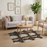 Arched Vine Floral Gothic Area Rug