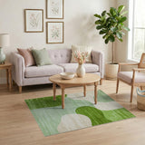 Abstract Area Organic Green Abstract Area Rug