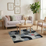 Multi-color and Patterns Modern Geometric Abstract Area Rug