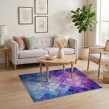 Mermaid Scale Watercolor Area Rug