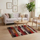 Vibrant Multi-Color Geometric Woven Area Rug