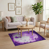 Purple Fairy Moonlit Forest Area Rug