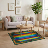 Rainbow Kayak Stripe Area Rug