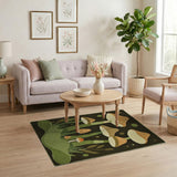 Whimsical Mushroom Cluster Boho Rug