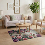 Dreamy Pink Rose Petal Path Area Rug
