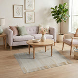 Beige Neutral Geometric Abstract Area Rug